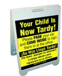Tardy Sign - Plastic
