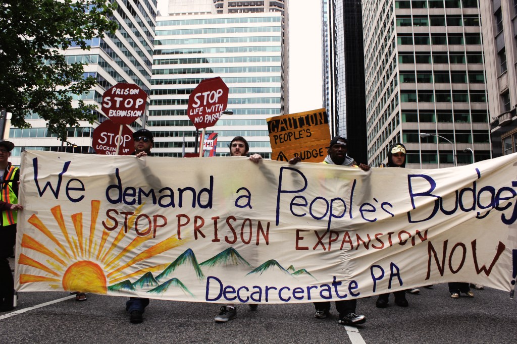 Decarcerate PA launches a 113-mile march from Love Park to  Harrisburg. Photo: Dustin Slaughter