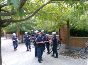 PPD "Strike Force" on bikes. Photo by Kenneth Lipp