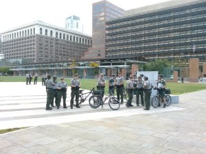 Rangers waiting for 4:20. Photo by Kenneth Lipp - note US Attorney R. Goldberg background left