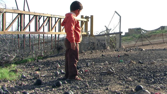 Image from the film "5 Broken Cameras."
