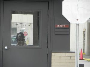 Photos from our journalism drones proving that the guard at the DVIC Fusion Center is an Eagles fan.