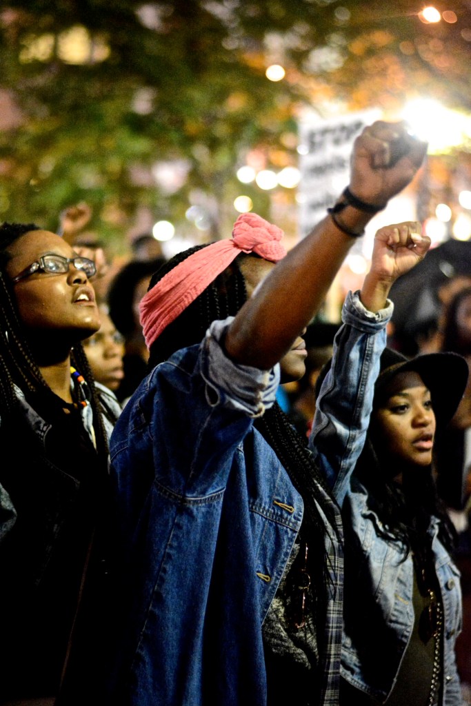Protesters demand justice for Mike Brown. (Photo By Joshua Albert)