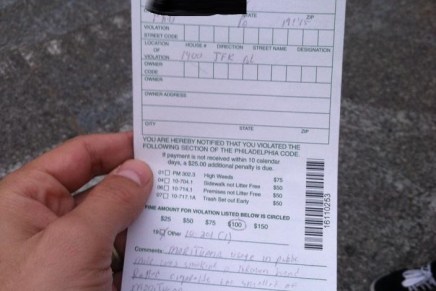 Video: Philly’s First Pot Citation Under New Law, at City&nbsp;Hall