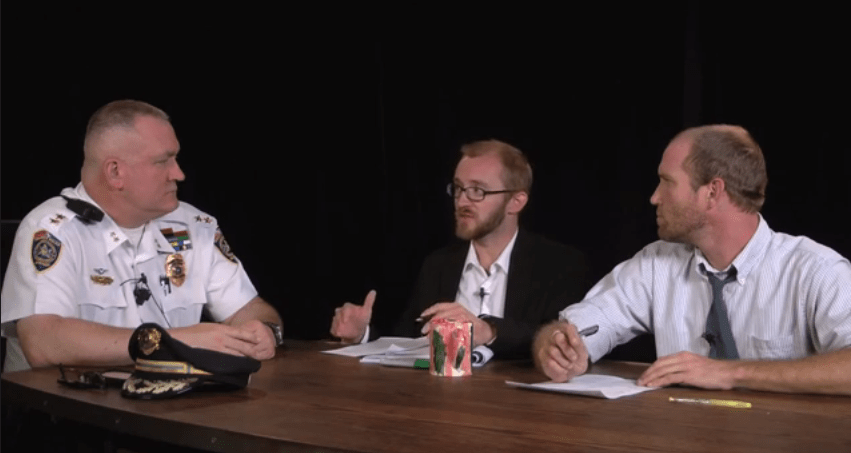 Chief Nestel in the studio Friday night.