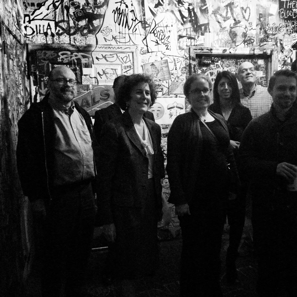 Terry Gillen meets with progressive Democrats for a Q&A at Tattooed Mom. Photo: Dustin Slaughter