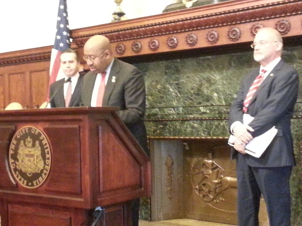 From left: Co-chair Dan Calista, Vynamic founder and CEO; Mayor Michael Nutter; Councilman Bill Greenlee.