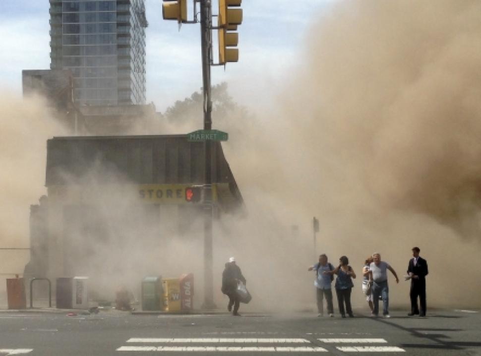 Market Street Salvation Army building collapse, June 2013. Photo: Jordan McLaughlin/AP