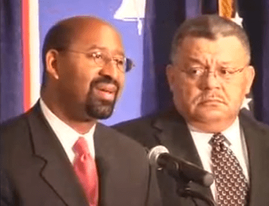 Mayor-Elect Michael Nutter and Charles Ramsey at a 2007 press conference.