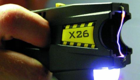 Taser X26 Model. Photo by Jason Bain, licensed under Creative Commons. Original here: https://www.flickr.com/photos/88414990@N00/295015196. 