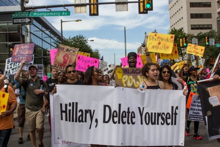 Tensions Flare Outside the DNC&nbsp;Tuesday